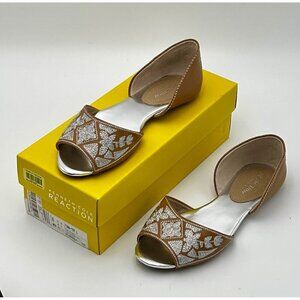Kenneth Cole Reaction Womens Embellished Peep Toe Flats